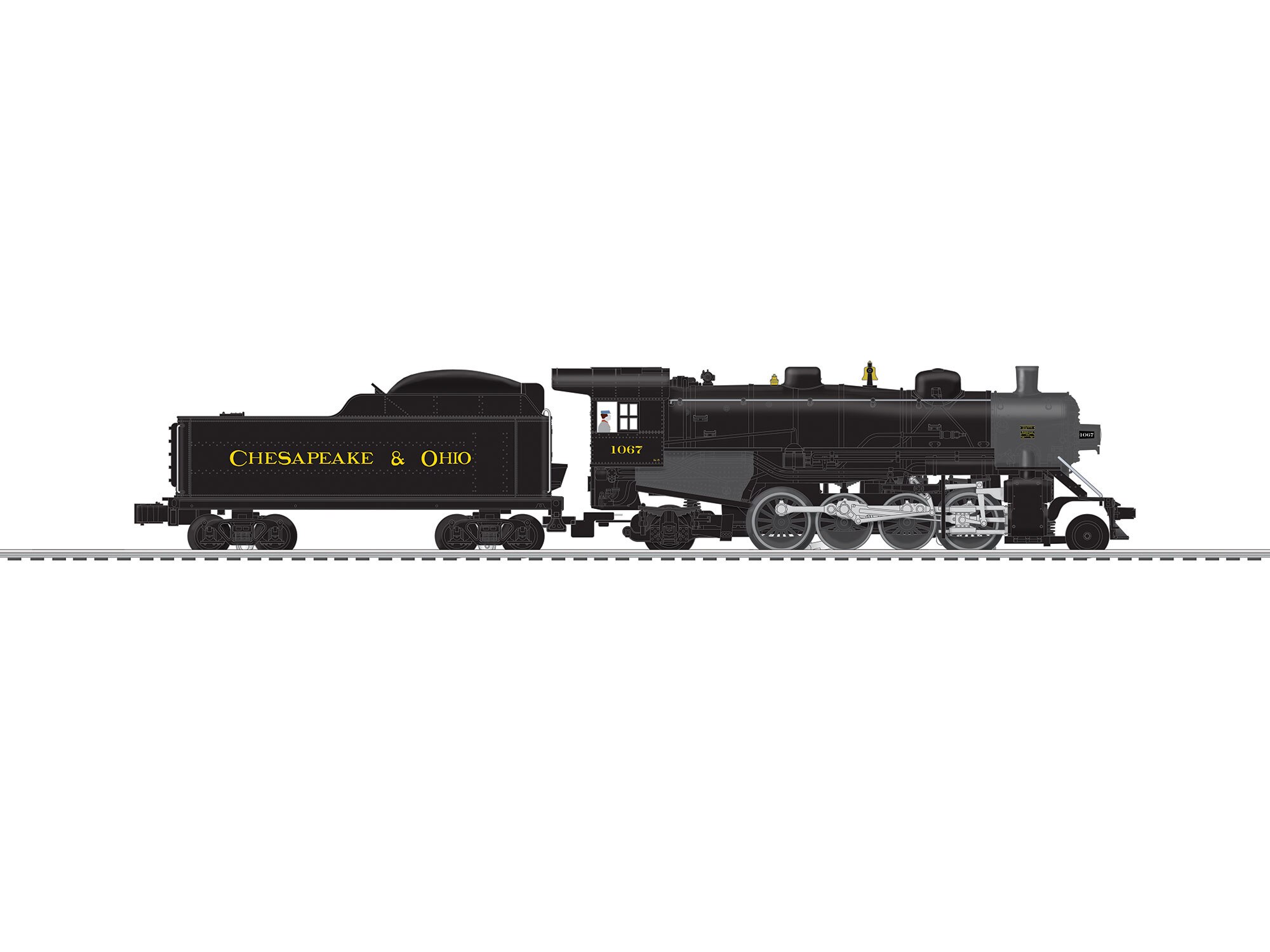 Lionel Chesapeake & Ohio 2-8-0 LionChief Steam Locomotive - O Gauge Bluetooth Train